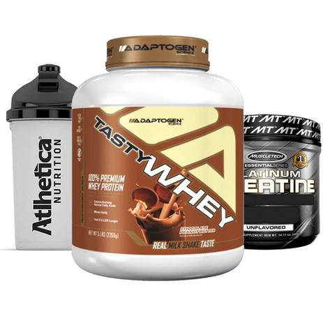 Combo Tasty Whey 5 LBChoc Peanut + Creatine 400g + Bottle - K-fit Menor preço em Combo Tasty Whey 5 LBChoc Peanut + Creatine 400g + Bottle - K-fit