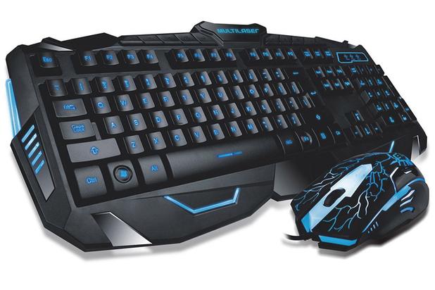Combo Teclado E Mouse Gamer Com Fio Detalhes Azuis Multilaser é boa?