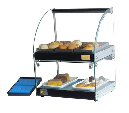 Combo Vitrine Fria 45cm + Estufa Quente para salgados de 3 bandejas - Omega - Bcd industria Menor preço em Combo Vitrine Fria 45cm + Estufa Quente para salgados de 3 bandejas - Omega - Bcd industria