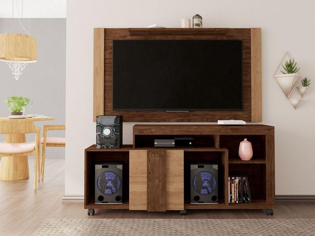 Combo Vivace Rack Com Painel Havana/Buriti Caemmun Menor preço em Combo Vivace Rack Com Painel Havana/Buriti Caemmun