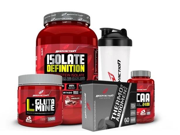 Combo Whey Isolate Definition -Body Action Menor preço em Combo Whey Isolate Definition -Body Action