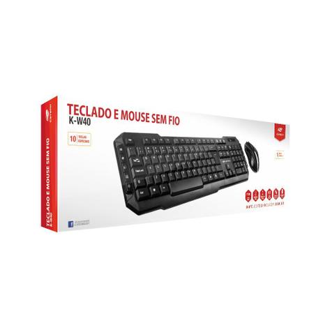 Combo Wireless C3TECH Teclado+mouse 2.4GHZ Business K-W40BK - C3 tech Menor preço em Combo Wireless C3TECH Teclado+mouse 2.4GHZ Business K-W40BK - C3 tech