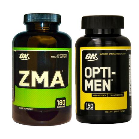 Combo ZMA 180 Cápsulas + Opti-men 150 Tabs Optimum Nutrition Menor preço em Combo ZMA 180 Cápsulas + Opti-men 150 Tabs Optimum Nutrition