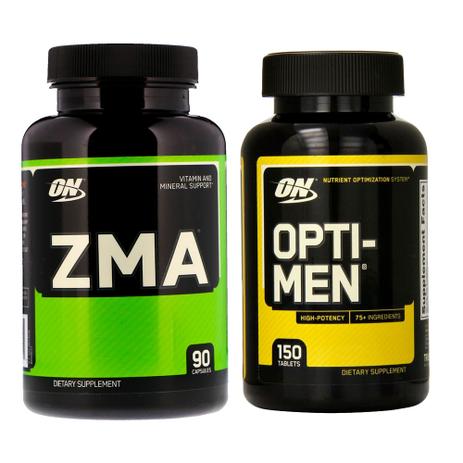 Combo ZMA 90 Capsulas + Opti-men 150 Tabs Optimum Nutrition Menor preço em Combo ZMA 90 Capsulas + Opti-men 150 Tabs Optimum Nutrition