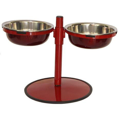 Comedouro Duplo Grande c. regulagem: Vermelho Pig - Gastrobel Menor preço em Comedouro Duplo Grande c. regulagem: Vermelho Pig - Gastrobel