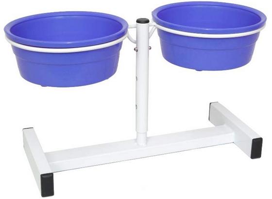 Comedouro Plastico Suporte Regulavel Azul - São pet Menor preço em Comedouro Plastico Suporte Regulavel Azul - São pet
