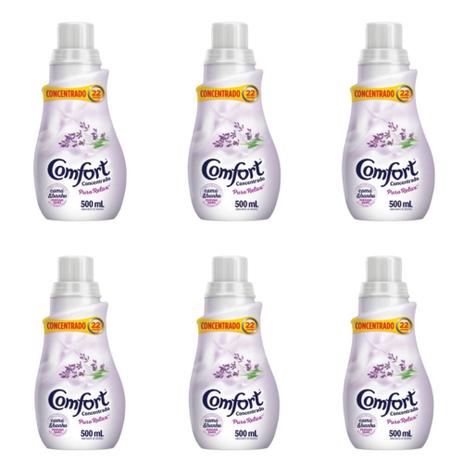 Comfort Puro Relax Amaciante De Roupas Concentrado 500ml (Kit C/06) Menor preço em Comfort Puro Relax Amaciante De Roupas Concentrado 500ml (Kit C/06)