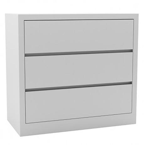 Cômoda 03 Gavetas TW30 Dalla Costa Branco Brilho Menor preço em Cômoda 03 Gavetas TW30 Dalla Costa Branco Brilho