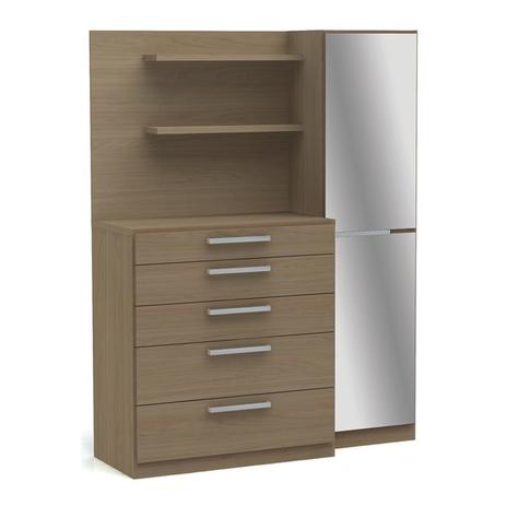Comoda 05 Gavetas Com Sapateira B256NT Nature Kappesberg Menor preço em Comoda 05 Gavetas Com Sapateira B256NT Nature Kappesberg