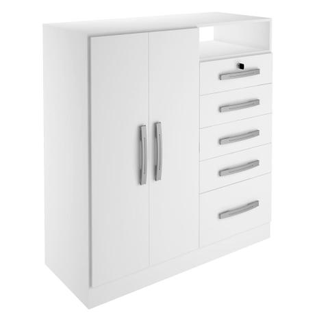 Cômoda 2 Portas e 5 Gavetas Guatemala 0143 Branco - Genialflex moveis é ruim? Cômoda 2 Portas e 5 Gavetas Guatemala 0143 Branco - Genialflex moveis é boa?