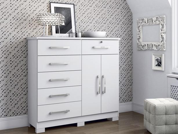 Comoda 2 Portas Xangai Branco - Albatroz Menor preço em Comoda 2 Portas Xangai Branco - Albatroz
