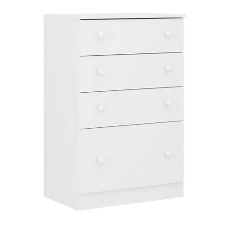 Cômoda 4 Gavetas New Sorvete Seco Multimóveis Branco Premium Menor preço em Cômoda 4 Gavetas New Sorvete Seco Multimóveis Branco Premium