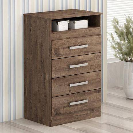 Cômoda 4 Gavetas Tulipa ACP Móveis Café - Acp moveis é boa?