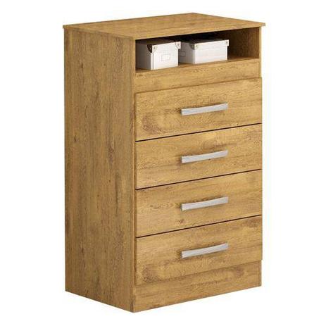 Cômoda 4 Gavetas Tulipa ACP Móveis Mel - Acp moveis Menor preço em Cômoda 4 Gavetas Tulipa ACP Móveis Mel - Acp moveis