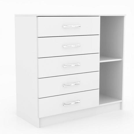 Cômoda 5 Gavetas 1 Porta Zurique Evidência Móveis Menor preço em Cômoda 5 Gavetas 1 Porta Zurique Evidência Móveis