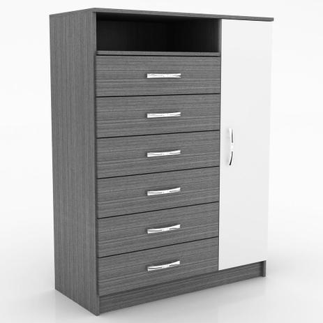 Cômoda 6 Gavetas 1 Porta Cp10d Demolição - Evidencia moveis Menor preço em Cômoda 6 Gavetas 1 Porta Cp10d Demolição - Evidencia moveis