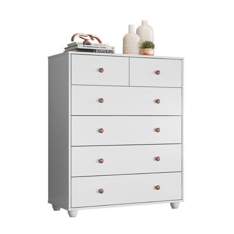 Cômoda 6 Gavetas Branco Fosco Liso Albatroz Vittoria é boa?