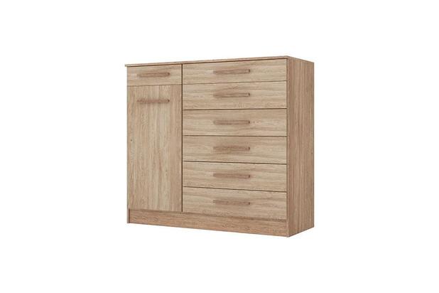 Comoda 7 Gavetas Aurora Nogal / Vanilla Touch - Demóbile - Demobile Menor preço em Comoda 7 Gavetas Aurora Nogal / Vanilla Touch - Demóbile - Demobile