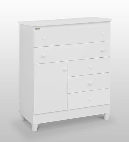 Cômoda Adhara 05 Gavetas Branco Peternella Menor preço em Cômoda Adhara 05 Gavetas Branco Peternella