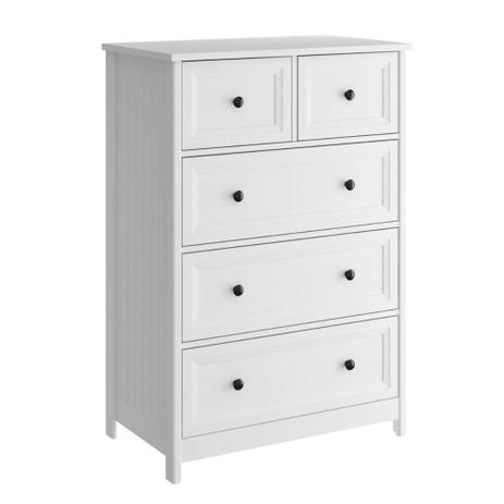 Cômoda Alta com 5 Gavetas Ditália DM-216 Branco Menor preço em Cômoda Alta com 5 Gavetas Ditália DM-216 Branco