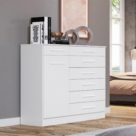 Cômoda Aurora 07 Gavetas Branco Demóbile - Demobile Menor preço em Cômoda Aurora 07 Gavetas Branco Demóbile - Demobile