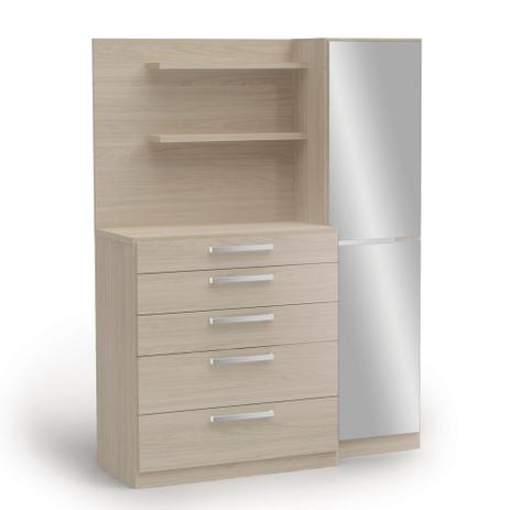 Cômoda B256 Com Espelho 5 Gavetas Com Sapateira Amêndoa - Kappesberg Menor preço em Cômoda B256 Com Espelho 5 Gavetas Com Sapateira Amêndoa - Kappesberg