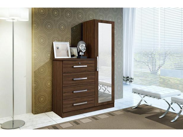 Comoda Belize Plus 4 Gavetas e 1 Porta com Espelho Cedro - 1005-79 - Móveis Albatroz - MOVEIS ALBATROZ Menor preço em Comoda Belize Plus 4 Gavetas e 1 Porta com Espelho Cedro - 1005-79 - Móveis Albatroz - MOVEIS ALBATROZ