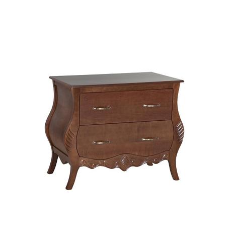Cômoda Bombê Clássica Entalhada 2 Gav. - Wood Prime SM 1029246 - Wood prime - sm Menor preço em Cômoda Bombê Clássica Entalhada 2 Gav. - Wood Prime SM 1029246 - Wood prime - sm