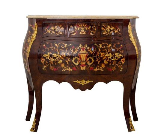 Cômoda Bombê Clássica Luis XV Apl Bronze Tp Mármore 4 Gavetas - Prime home decor Menor preço em Cômoda Bombê Clássica Luis XV Apl Bronze Tp Mármore 4 Gavetas - Prime home decor