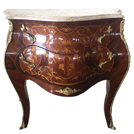 Cômoda Bombê Clássica Luis XV Tampo em Mármore 2 Gavetas - Prime home decor Menor preço em Cômoda Bombê Clássica Luis XV Tampo em Mármore 2 Gavetas - Prime home decor