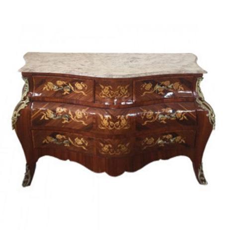 Cômoda Bombê Clássica Luis XV Tampo em Mármore 6 Gavetas - Prime home decor Menor preço em Cômoda Bombê Clássica Luis XV Tampo em Mármore 6 Gavetas - Prime home decor