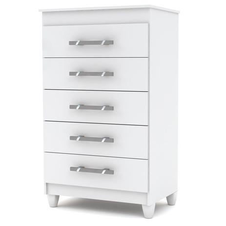 Cômoda Capri 5 Gavetas Flex Branco/Rosa/Azul - VLR Móveis Menor preço em Cômoda Capri 5 Gavetas Flex Branco/Rosa/Azul - VLR Móveis
