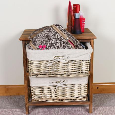 Cômoda com 2 Cestos Encantada Marrom - Components importação e exportação ltda Menor preço em Cômoda com 2 Cestos Encantada Marrom - Components importação e exportação ltda