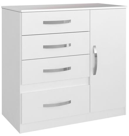 Cômoda Com 4 Gavetas e Sapateira Moval Vênus Branco Flex Menor preço em Cômoda Com 4 Gavetas e Sapateira Moval Vênus Branco Flex