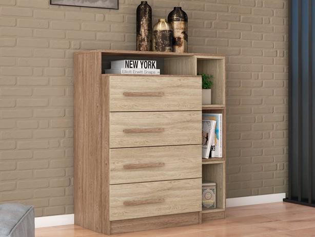 Cômoda com 4 Gavetas Tulipa Nogal/Vanilla  Demóbile - Demobile é boa?