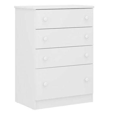 Cômoda Confete Plus 4 Gavetas Branco/Colorido Multimóveis Menor preço em Cômoda Confete Plus 4 Gavetas Branco/Colorido Multimóveis