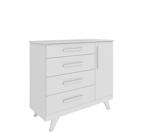 Cômoda de Bebê Retrô 4 Gavetas 1 Porta Lisa Ciello Móveis Branco Brilho - MOVEIS PEROBA é ruim? Cômoda de Bebê Retrô 4 Gavetas 1 Porta Lisa Ciello Móveis Branco Brilho - MOVEIS PEROBA é boa?