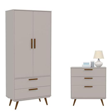 Cômoda e Guarda Roupa Infantil Retro Cinza Eco Wood - Matic - Matic Moveis Menor preço em Cômoda e Guarda Roupa Infantil Retro Cinza Eco Wood - Matic - Matic Moveis