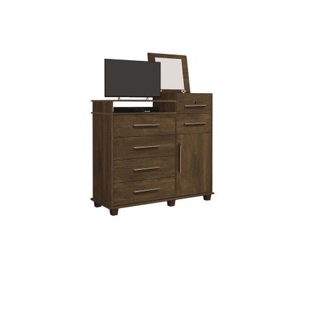 Comoda Fabrimóveis 6 gavetas 1 porta com sapateira - Imbuia - Fabrimoveis Menor preço em Comoda Fabrimóveis 6 gavetas 1 porta com sapateira - Imbuia - Fabrimoveis
