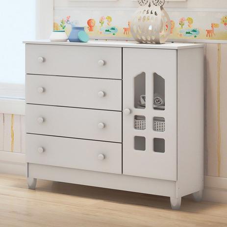 Cômoda Fraldário Selena Branco Brilho - Carolina Móveis - Carolina moveis é boa?