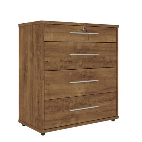 Comoda Gaveteiro 4 Gavetas com Porta-Jóias Rubi Canela - Mirarack Menor preço em Comoda Gaveteiro 4 Gavetas com Porta-Jóias Rubi Canela - Mirarack