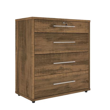 Comoda Gaveteiro 4 Gavetas com Porta-Jóias Rubi Rustico - Mirarack Menor preço em Comoda Gaveteiro 4 Gavetas com Porta-Jóias Rubi Rustico - Mirarack