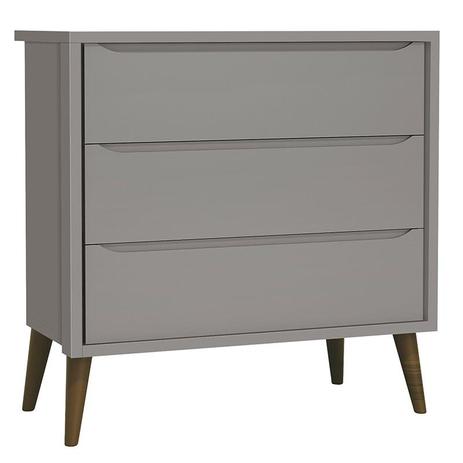 Cômoda Gaveteiro Infantil Theo Cinza com Pés Amadeirado - Reller Menor preço em Cômoda Gaveteiro Infantil Theo Cinza com Pés Amadeirado - Reller