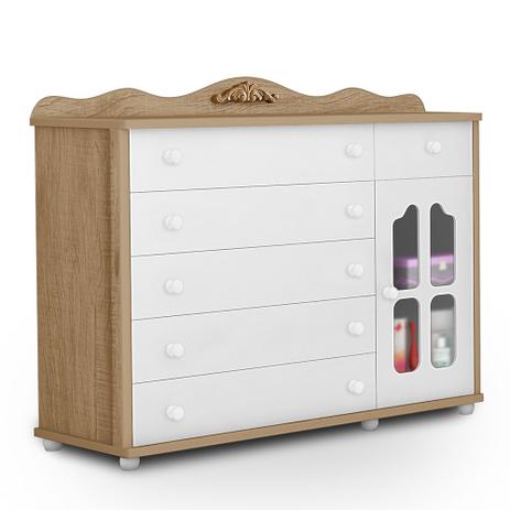 Cômoda Infantil 6 Gavetas Provence Potente Amêndoa E Branco Acetinado Menor preço em Cômoda Infantil 6 Gavetas Provence Potente Amêndoa E Branco Acetinado