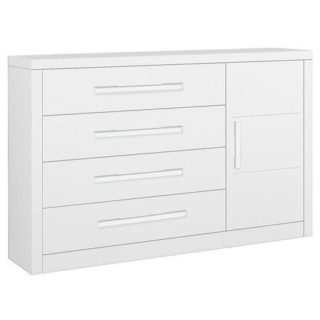 Cômoda Infantil Affetto New 4 Gavetas Branco - Planet Baby Menor preço em Cômoda Infantil Affetto New 4 Gavetas Branco - Planet Baby