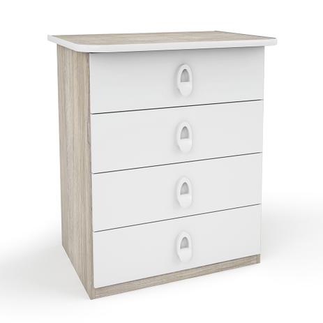 Cômoda Infantil Batrol 4 Gavetas Carvalho Montreal / Branco é boa?