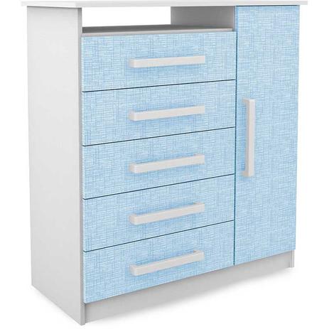 Cômoda Infantil C/ 1 Porta e 5 Gavetas D150 Diversão - Rodial Menor preço em Cômoda Infantil C/ 1 Porta e 5 Gavetas D150 Diversão - Rodial