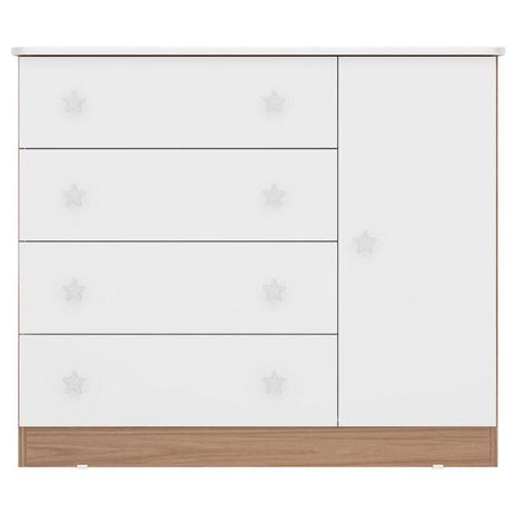 Cômoda Infantil Doce Sonho 2561 Carvalho Branco Brilho  Qmovi é boa?