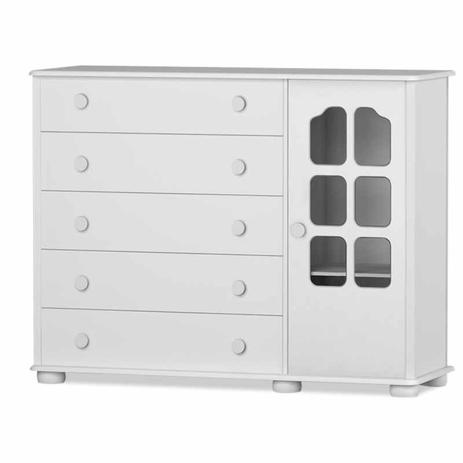 Cômoda Infantil Juvenil Amore Slim 5 Gavetas 1 Porta Acrílico - Matic - Matic moveis Menor preço em Cômoda Infantil Juvenil Amore Slim 5 Gavetas 1 Porta Acrílico - Matic - Matic moveis