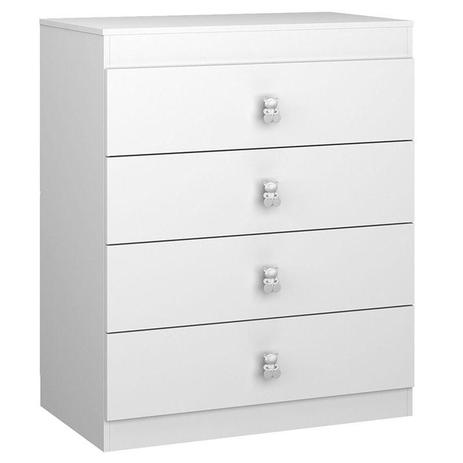 Cômoda Infantil Satriani Branco Brilho Móveis Estrela - Moveis estrela Menor preço em Cômoda Infantil Satriani Branco Brilho Móveis Estrela - Moveis estrela